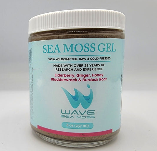 WAVE Sea Moss Gel with Bladderwrack, Burdock Root, Elderberry, Ginger & Honey